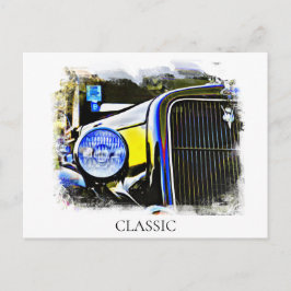 *~* Klassisches Vintag antikes Gemälde starkes Aut Postkarte