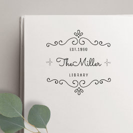 Klassisches Vintag Geblüht Buchzeichen Gummistempel