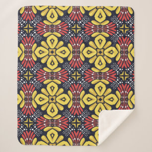 Klassisches Vintag: Muster nahtloser Blume Sherpadecke