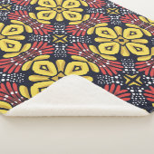 Klassisches Vintag: Muster nahtloser Blume Sherpadecke (3/4)