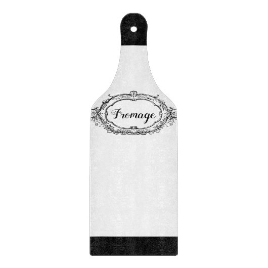 Klassisches Vintag Schwarz & Weiß Schneidebrett (Vorderseite)