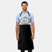 Klassisches Vintag Schwarz & Weiß Schürze (Getragen)