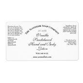 Klassisches Vintag Style Kosmetik Flaschenetiklabe (Vorne)