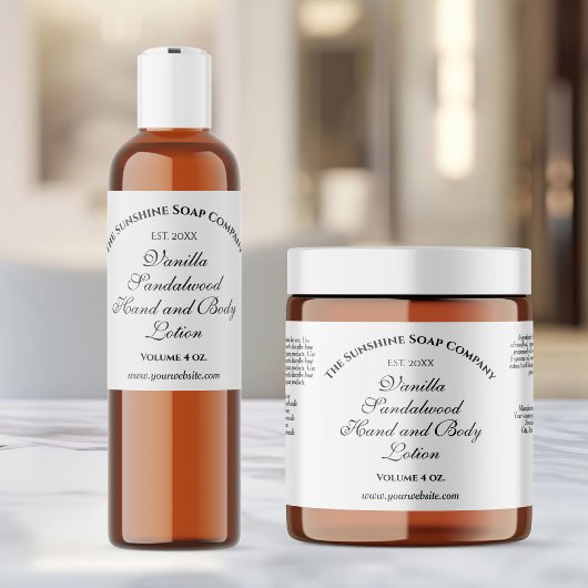 Klassisches Vintag Style Kosmetik Flaschenetiklabe