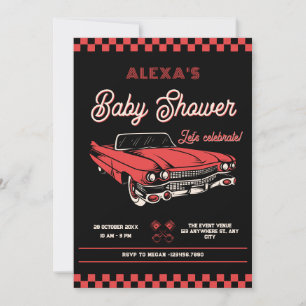 Klassisches Vintage-Auto-Baby-Party Einladung