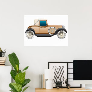Klassisches Vintage-Automobil Poster