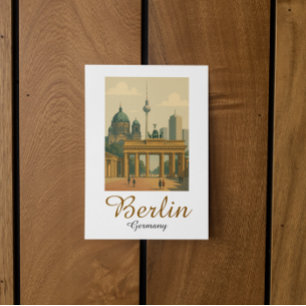 Klassisches Vintage-Berlin-Deutschland-Wahrzeichen Postkarte