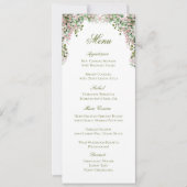 Klassisches Vintage-Blumen-Hochzeitsmenü Save The Date (Vorderseite)