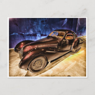 Klassisches Vintage-Fahrzeug Auto von 1937 Postkarte