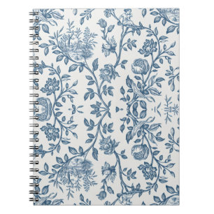 Klassisches Vintage-Französisch Graviertes Blumen- Notizblock