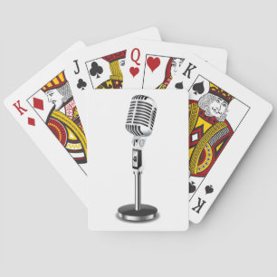 Klassisches Vintage-Mikrofon Spielkarten