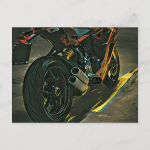 klassisches Vintage-Motorrad-Geschenk Postkarte