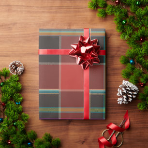 Klassisches Vintage-Rot-Buffalo-Karo-Weihnachten Geschenkpapier