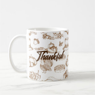 Klassisches Vintage-Thanksgiving Minimalistisch Ru Kaffeetasse