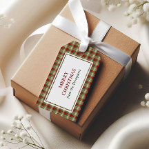 Klassisches Vintage-Weihnachten Grün Rot Beige Kar