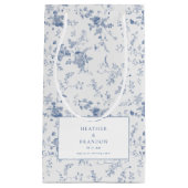 Klassisches Vintages Blumenblauer Brautparty Kleine Geschenktüte (Vorderseite)