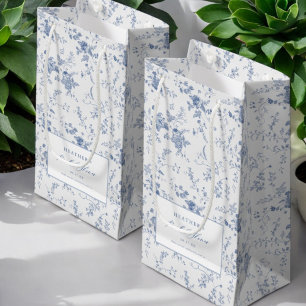 Klassisches Vintages Blumenblauer Brautparty Kleine Geschenktüte