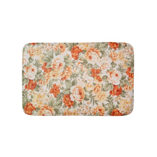 Klassisches Vintages Blumengewebe Badematte (Vorderseite)