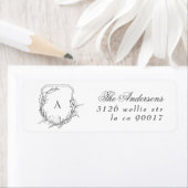 klassisches Vintages botanisches Monogramm-Wappen (Insitu)