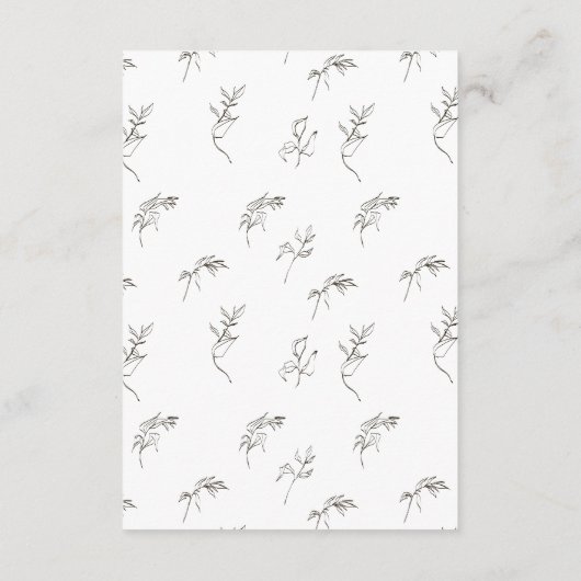 klassisches Vintages botanisches Monogramm-Wappen Begleitkarte (Rückseite)