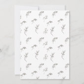 klassisches Vintages botanisches Monogramm-Wappen Einladung (Rückseite)