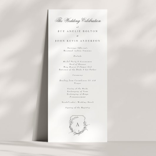 klassisches Vintages botanisches Monogramm-Wappen Programm