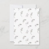 klassisches Vintages botanisches Monogramm-Wappen RSVP Karte (Rückseite)