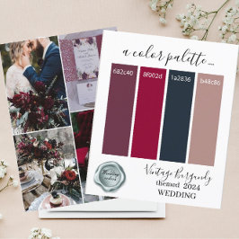 Klassisches Vintages Burgundy HochzeitsfarbenBlatt