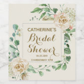 Klassisches Vintages Elegantes Brautparty Weinetikett (Einzelnes Label)