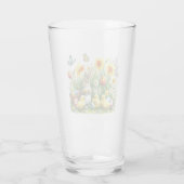 Klassisches/Vintages Federhasen/Huhn Glas (Rückseite)