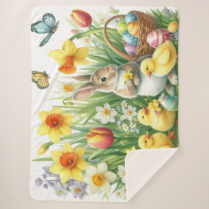 Klassisches/Vintages Federhasen/Huhn Sherpadecke