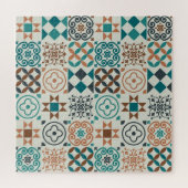 Klassisches Vintages Fliesenmuster Puzzle (Horizontal)