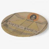 Klassisches Vintages Frauen-Abstimmung Boye Pappteller (Schrägansicht)