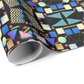 Klassisches Vintages geometrisches abstraktes Must Geschenkpapier (Rolleneckpunkt)