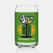 Klassisches Vintages Gin und Tonic Dosenglas (Rückseite)