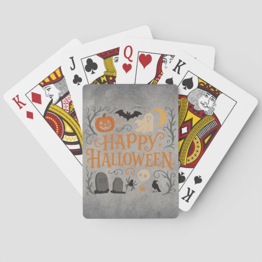 Klassisches, Vintages glückliches Halloween Spielkarten (Rückseite)