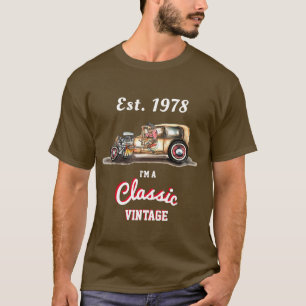 Klassisches Vintages HotRod Auto-Geburtstags-Jahr T-Shirt