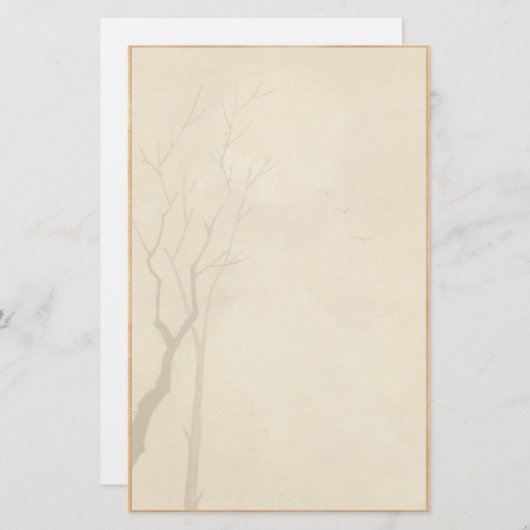 Klassisches Vintages japanisches Briefpapier (Vorne/Hinten)