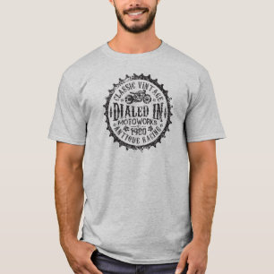 Klassisches Vintages Kettenrad-Logo-Motorrad-Shirt T-Shirt