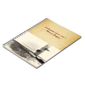 Klassisches Vintages Lederpapier Notizblock (Linke Seite)