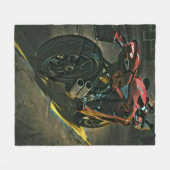 klassisches Vintages Motorrad-Geschenk Fleecedecke (Vorderseite (Horizontal))