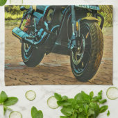 klassisches Vintages Motorrad-Geschenk Geschirrtuch (Gefaltet)