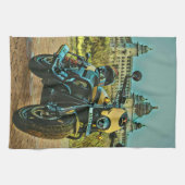 klassisches Vintages Motorrad-Geschenk Geschirrtuch (Horizontal)