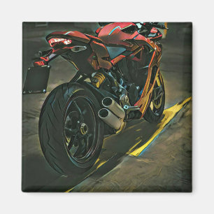 klassisches Vintages Motorrad-Geschenk Magnet