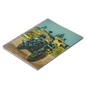 klassisches Vintages Motorrad-Geschenk Notizblock (Linke Seite)