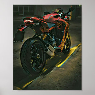klassisches Vintages Motorrad-Geschenk Poster