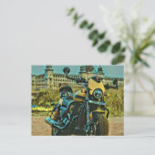 klassisches Vintages Motorrad-Geschenk Postkarte (Stehend Vorderseite)