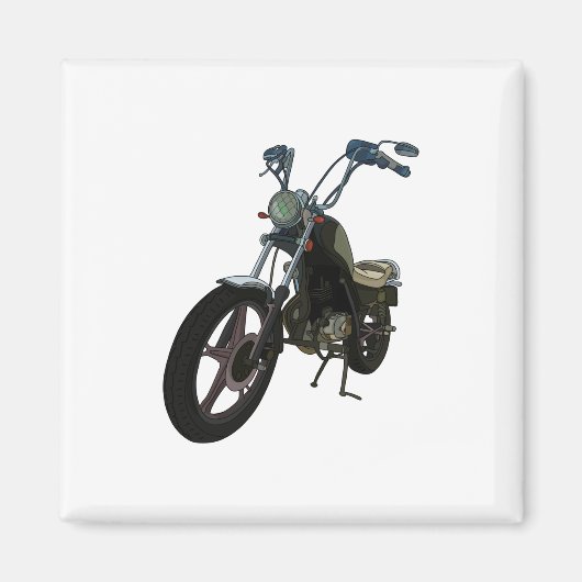 Klassisches Vintages Motorrad Magnet (Vorne)