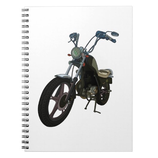 Klassisches Vintages Motorrad Notizblock (Vorderseite)