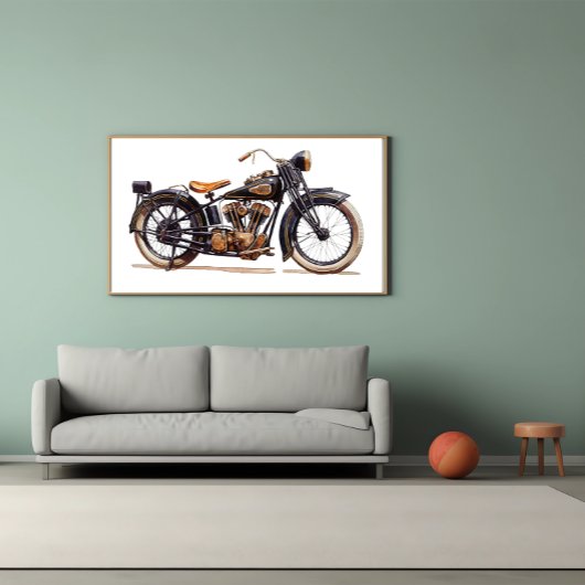 Klassisches Vintages Motorrad Poster